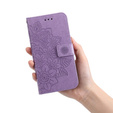Cu clapetă pentru Samsung Galaxy A53 5G, Mandala Flower, violet