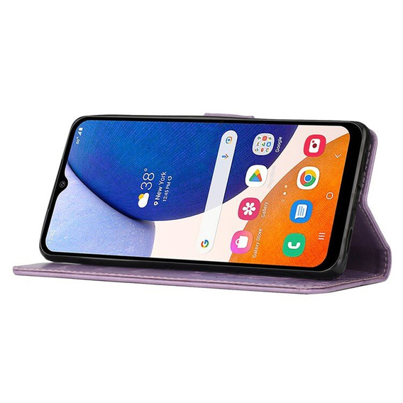 Cu clapetă pentru Samsung Galaxy A55 5G, Wallet, Butterfly, violet