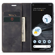 Husa CASEME pentru Google Pixel 7, Leather Wallet Case, negru