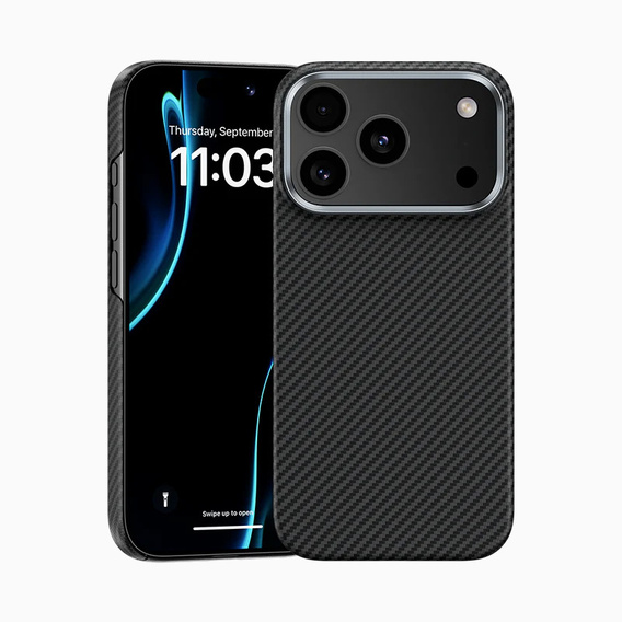 BENKS Kevlar Armor Air Carbon Fiber 600D A070 la cazul MagSafe pentru iPhone 17 Pro Max