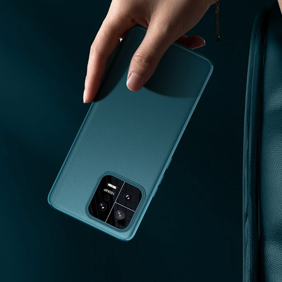 Husă din piele pentru Xiaomi 13, leather hybrid, verde