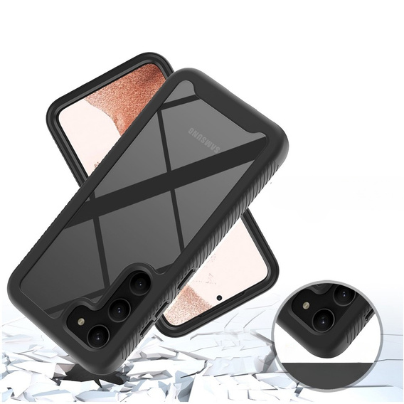 Carcasă pentru Samsung Galaxy S23, Shockproof, cu folie, negru