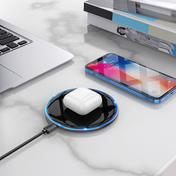 Încărcător inductiv Hoco CW6 Pro cu iluminare din spate, 15 W