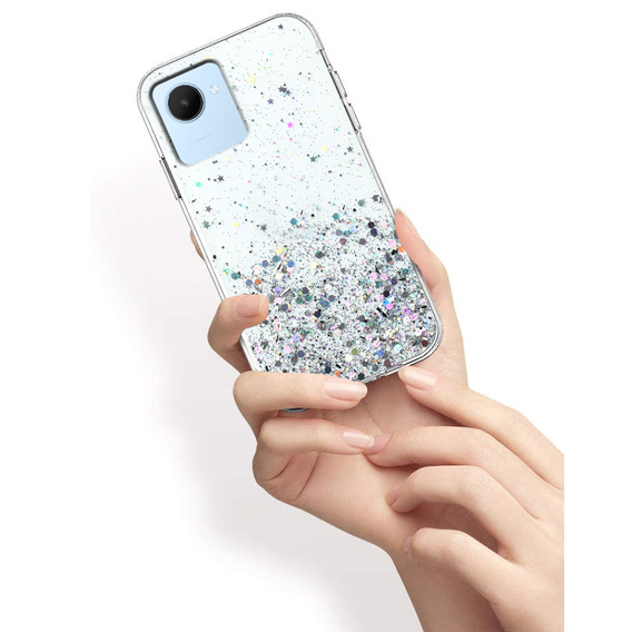 Huse pentru Realme C30 / Narzo 50i Prime, Glittery, transparentă