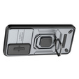 Husă pentru Samsung Galaxy S24, KickStand Camera Lens, gri