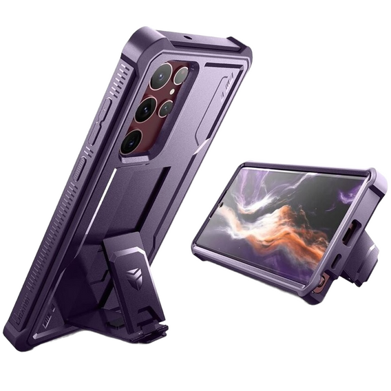 Husă blindată pentru Samsung Galaxy S22 Ultra, Dexnor Full Body, violet