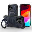 Husă pentru iPhone 17 Pro Max, pentru MagSafe, blindată cu suport, albastru