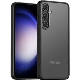 Carcasă pentru Samsung Galaxy S24, Fusion Hybrid, cu protecție pentru camera foto, transparent / negru