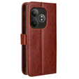 Cu clapetă pentru Realme GT 6 / 6T, Crazy Horse Wallet, maro