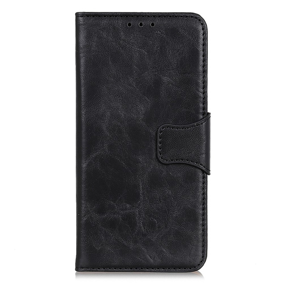 Cu clapetă pentru Samsung Galaxy S25 Edge, Crazy Horse Wallet, negru