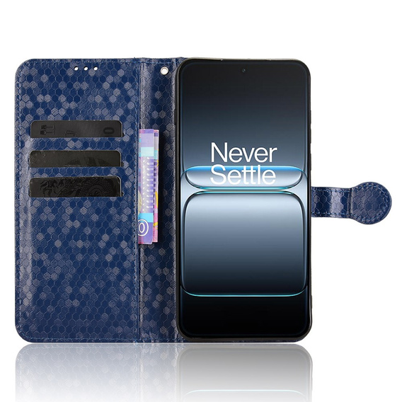 Husa cu clapetă pentru OnePlus Nord 5, Wallet Rhombus, albastru