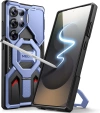 Husă pentru Samsung Galaxy S25 Ultra, seria Tongate MECH MagSafe, negru + sticlă temperată 9H