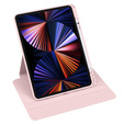 Husă pentru iPad Pro 11" 2022/2021/2020 (4/3/2 gen.), cu spațiu pentru stylus, rotativ la 360 °, roz