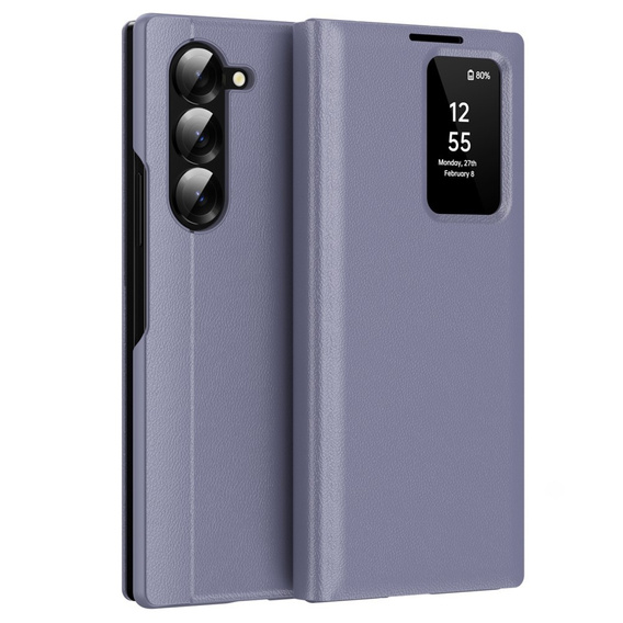 Husă cu clapetă pentru Samsung Z Fold5 5G, Smart View Wallet, lavanda