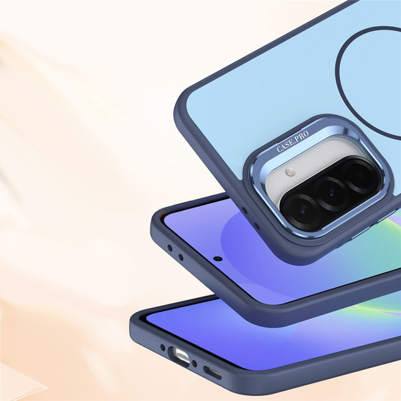 Husă tactilă cu suport MagSafe pentru Samsung Galaxy A57 5G, albastră