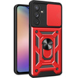 Husă blindată pentru Samsung Galaxy A54 5G, CamShield Slide, roșu