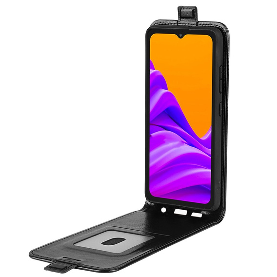 Cu clapetă pentru Samsung Galaxy Xcover 7 Pro, Flip, negru