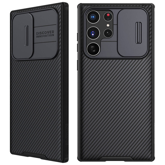 Carcasă blindată Nillkin pentru Samsung Galaxy S23 Ultra, CamShield Pro, negru