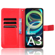 Cu clapetă pentru Xiaomi Redmi A3, Crazy Horse Wallet, roșu