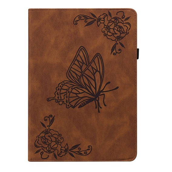 Husă pentru Lenovo Tab M10 Plus 10.6 Gen 3 TB-125F TB-128F, Butterfly, maro