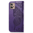Cu clapetă pentru Motorola Moto G32, Butterfly, violet