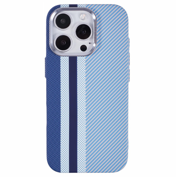 Carcasa pentru iPhone 16 Pro Max, Carbon Fiber MagSafe, albastru