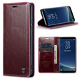 Carcasă flip CASEME pentru Samsung Galaxy S8, Waxy Textured, roșu