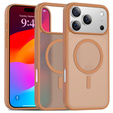 Husă Matt pentru iPhone 17 Pro Max, pentru MagSafe, maro translucid
