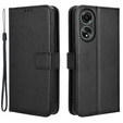 Cu clapetă pentru Oppo A58 4G, Smart Magnet, negru