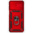 Husă blindată pentru Motorola Moto G22, CamShield Slide, roșu