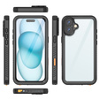 Husă impermeabilă IP68 pentru iPhone 16 Plus, negru