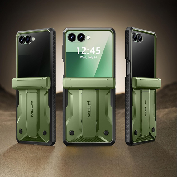 Husă Tongate MECH cu MagSafe pentru Samsung Galaxy Z Flip7 FE / Z Flip6, verde