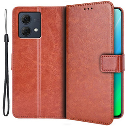 Cu clapetă pentru Motorola Moto G84 5G, Crazy Horse Wallet, maro