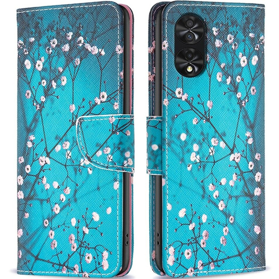 Cu clapetă pentru TCL 40 NxtPaper, Wallet, Sakura albastru