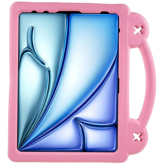 Husă pentru copii pentru Apple iPad Air 11" 6 gen. 2024, Cute Patterns, cu suport, roz