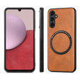 Huse pentru Samsung Galaxy A14 5G, Leather Hybrid MagSafe, maro