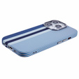 Carcasa pentru iPhone 16 Pro, Carbon Fiber MagSafe, albastru