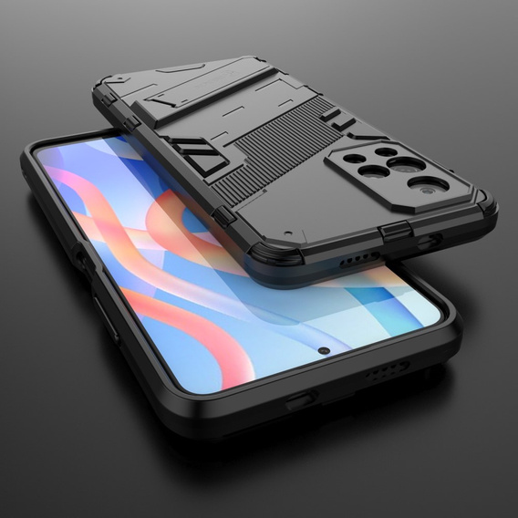 Husa pentru Xiaomi Poco M4 Pro 5G / Note 11S 5G, Military kickstand, albastru