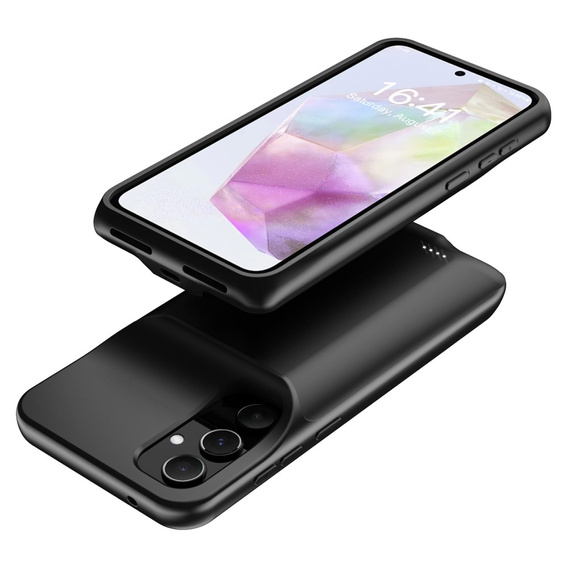 Husă cu baterie 10000mAh pentru Samsung Galaxy A55 5G, negru
