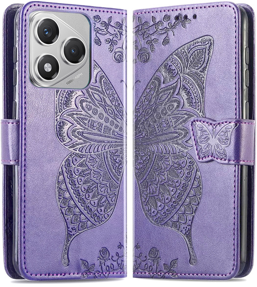 Cu clapetă pentru Honor 400 Lite, Butterfly, violet