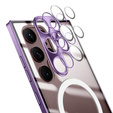 Carcasă de protecție pentru camera foto pentru Samsung Galaxy S22 Ultra, CamShield MagSafe, transparent / violet