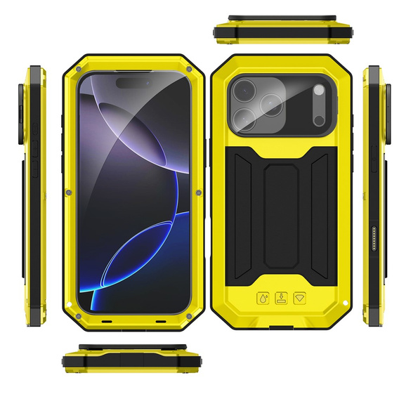 Carcasă blindată R-JUST cu protecție pentru ecran și suport pentru iPhone 17 Pro Max