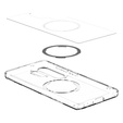 Carcasă MagSafe Spigen pentru Samsung Galaxy S25 Ultra, Ultra Hybrid, transparent / alb + 9H Tempered Glass