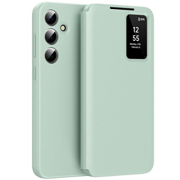 Husă cu clapetă pentru Samsung Galaxy A56 5G, Smart View Wallet, verde