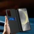Husă cu clapetă pentru Samsung Galaxy A56 5G, Smart View Wallet, negru
