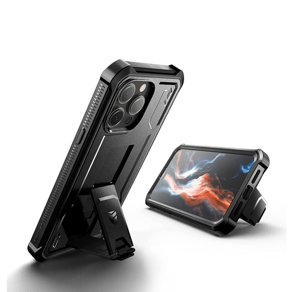 Husă blindată pentru iPhone 14 Pro Max, Dexnor Full Body, negru