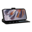 Husă cu clapetă pentru Motorola Edge 50 Neo / Motorola ThinkPhone 25, Rhombus Crossbody Leather, negru