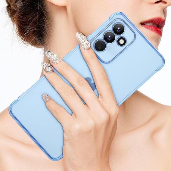 Husă pentru Samsung Galaxy S23 FE, Electro heart, albastru + Sticlă ceramică Full Glue