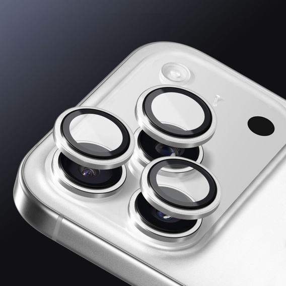 2x ERBORD OPTIK Pro sticlă călită pentru iPhone 16 Pro / 16 Pro Max camera foto, negru