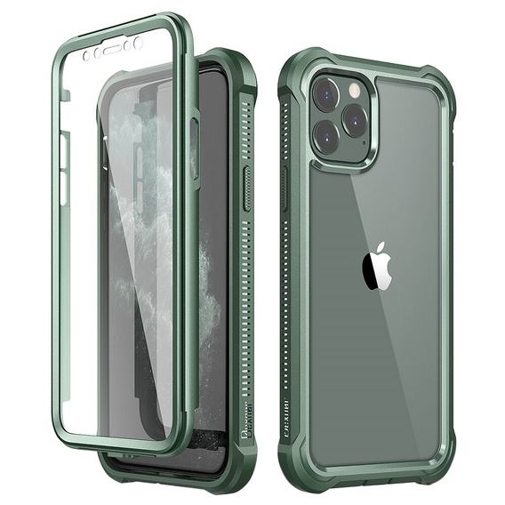 Huse pentru iPhone 11, Dexnor Full Body Rugged, transparent / verde